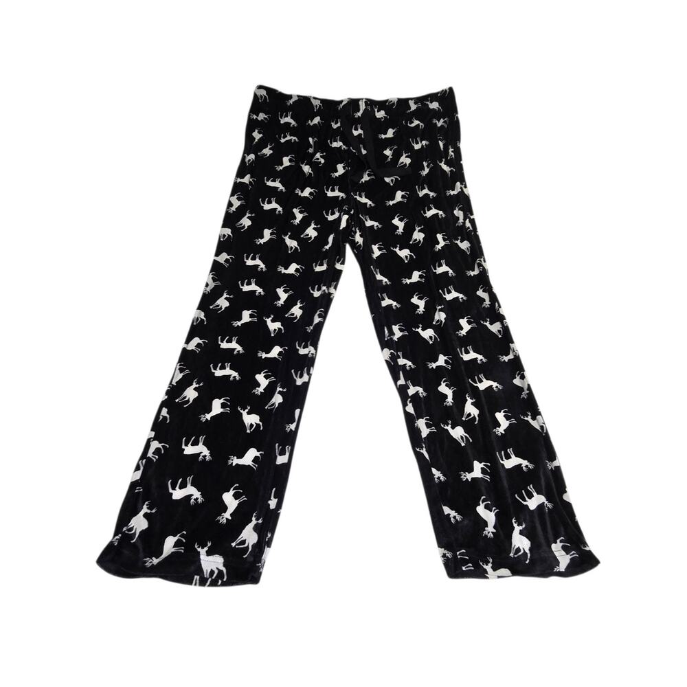 George Men's Lounge Pants XL Black & White Deer